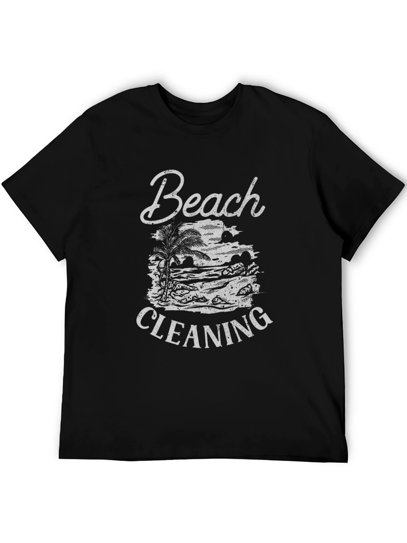 Beach Cleaning Graphic Tee - Black