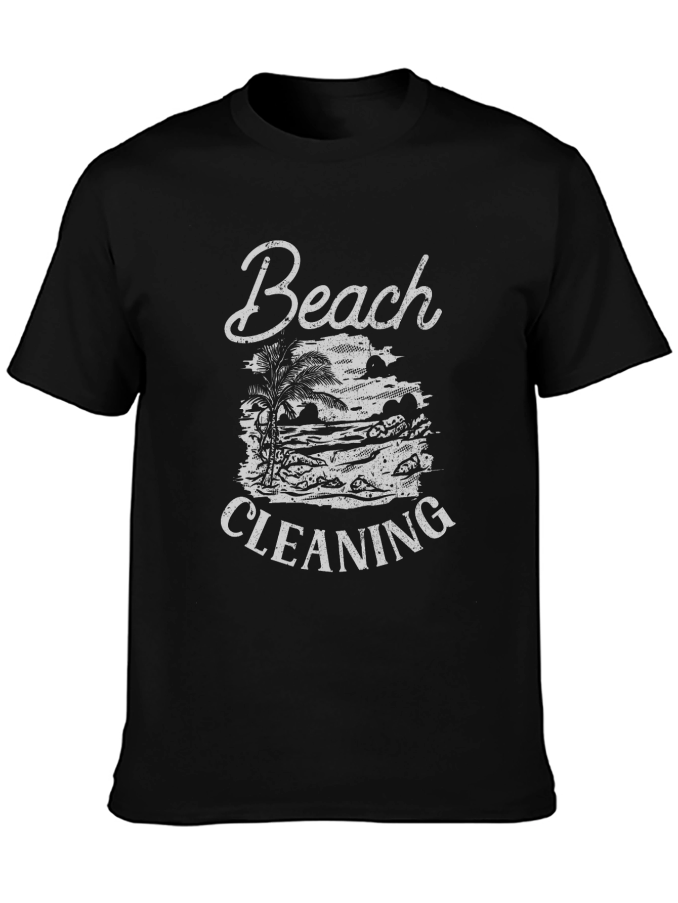 Beach Cleaning Graphic Tee - Black