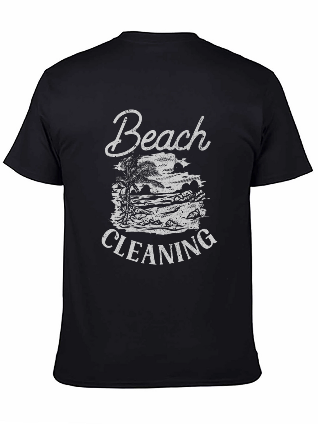 Beach Cleaning Graphic Tee - Black