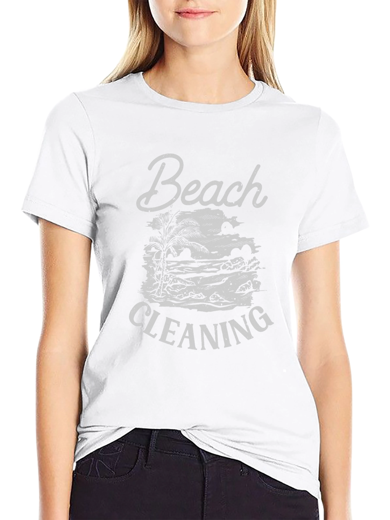Beach Cleaning Graphic Tee - Black