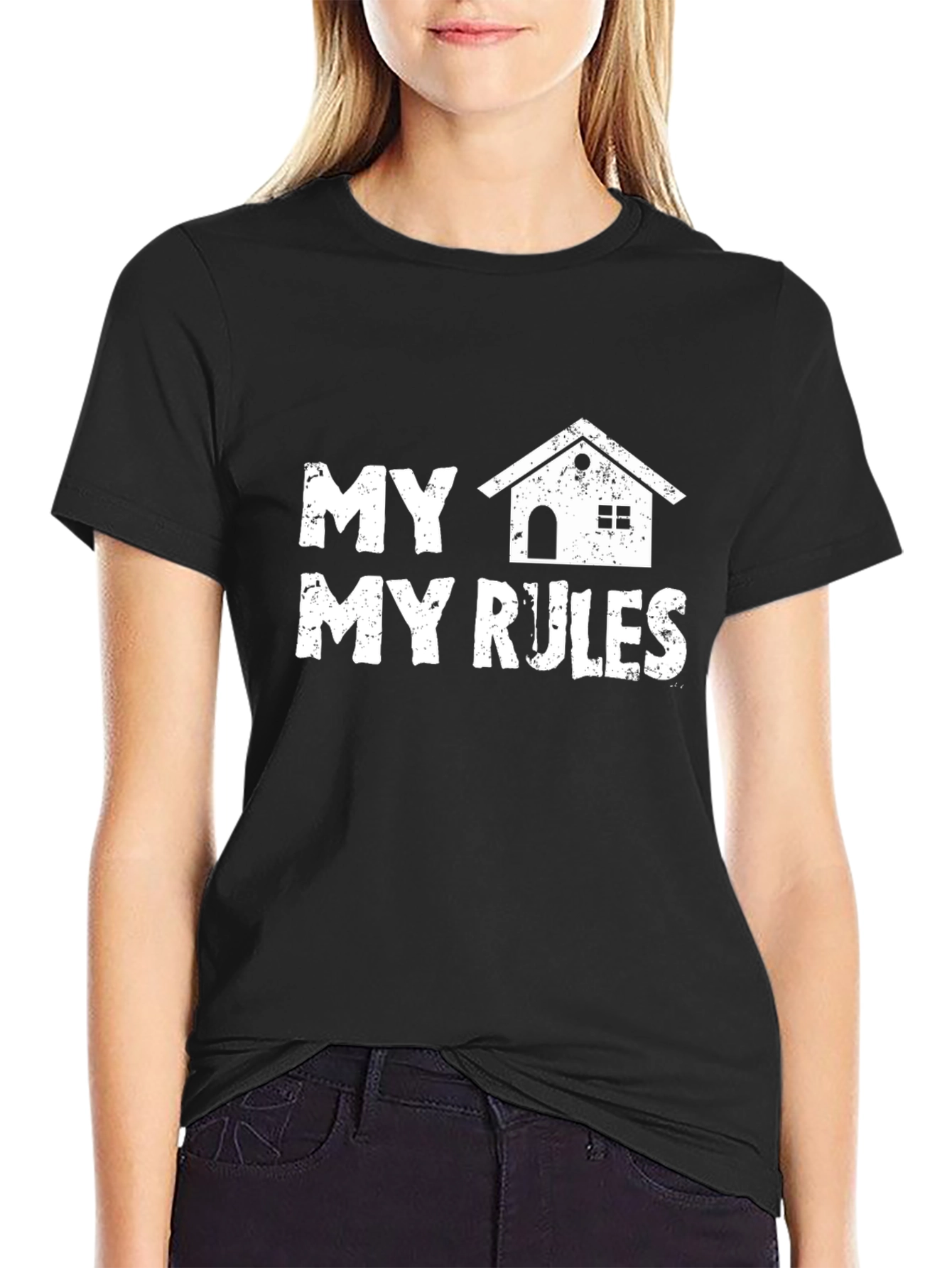 My House My Rules Graphic Tee - Black