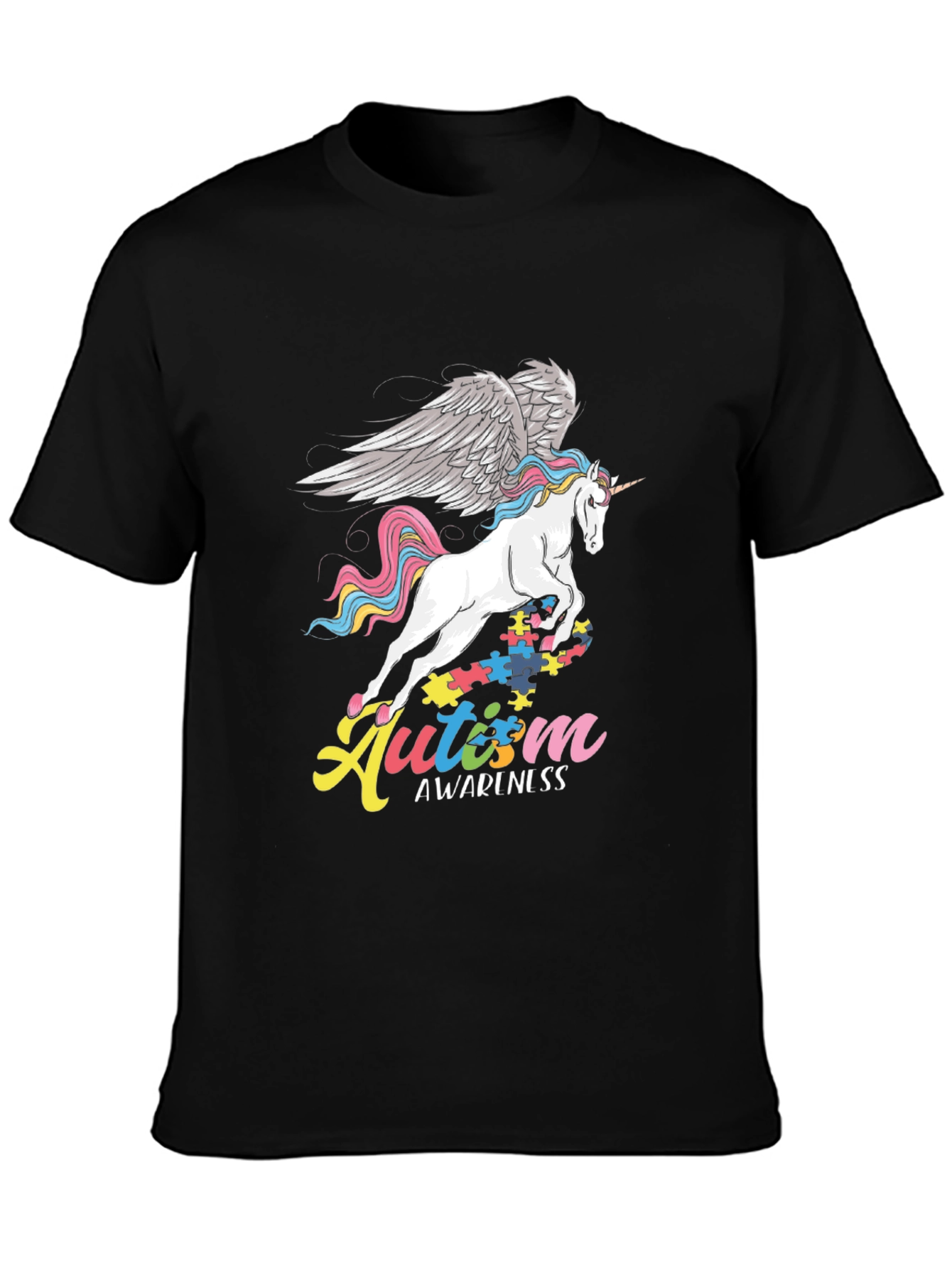 Autism Awareness Unicorn Graphic T-Shirt