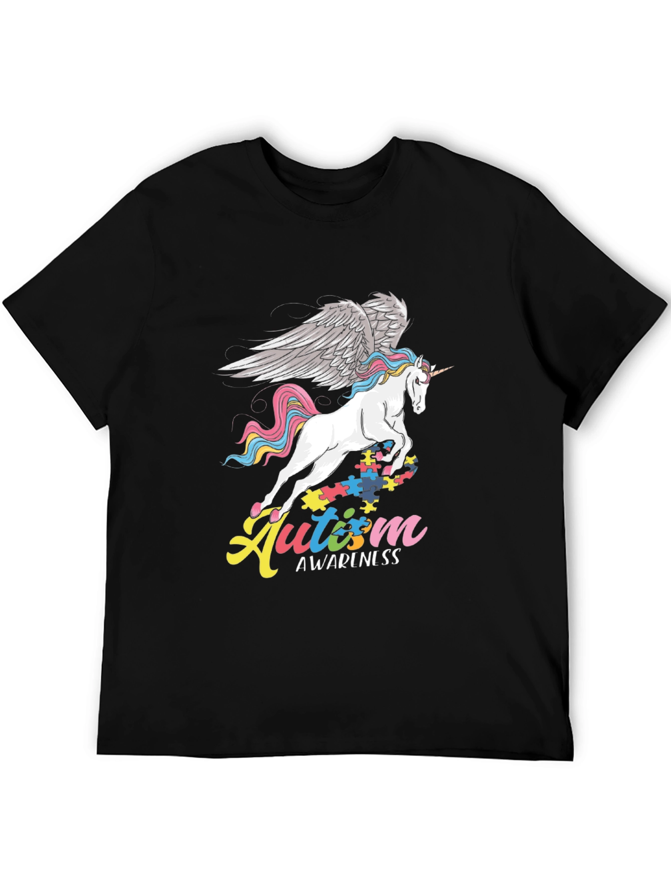 Autism Awareness Unicorn Graphic T-Shirt