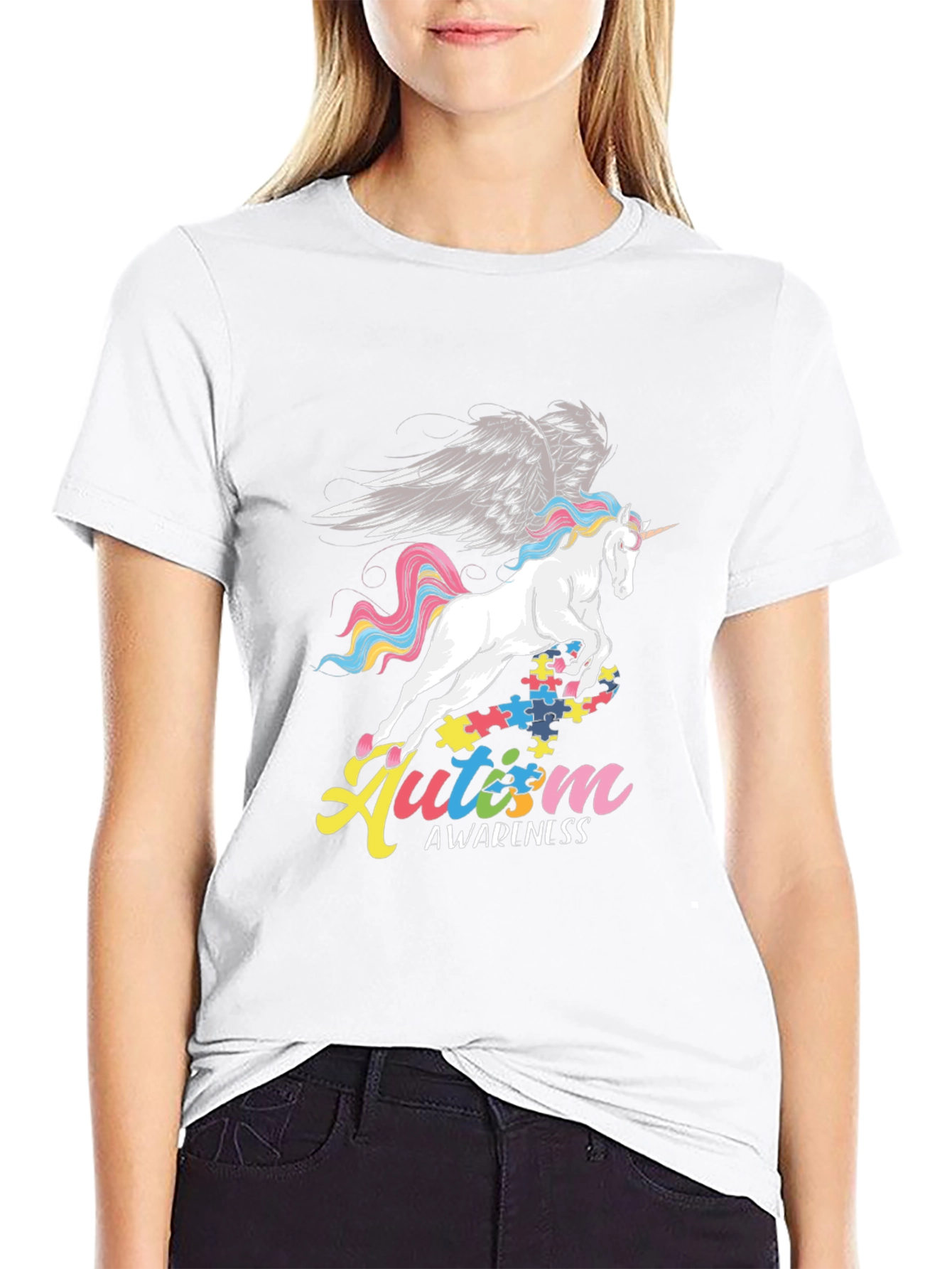 Autism Awareness Unicorn Graphic T-Shirt