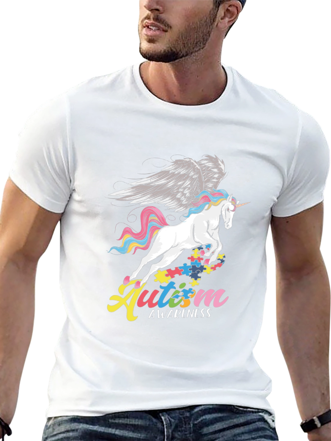 Autism Awareness Unicorn Graphic T-Shirt