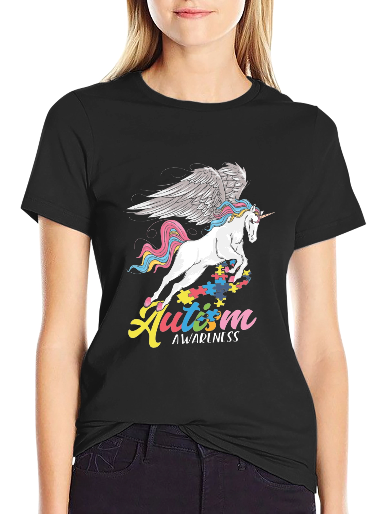 Autism Awareness Unicorn Graphic T-Shirt