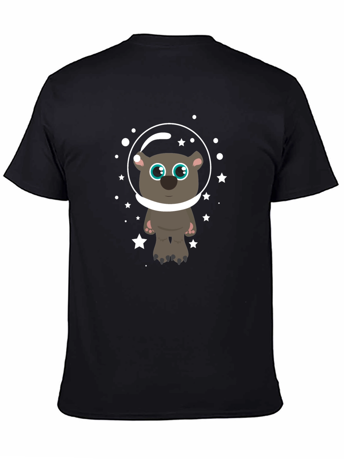 Bear Astronaut Graphic Tee - Cool Space Theme