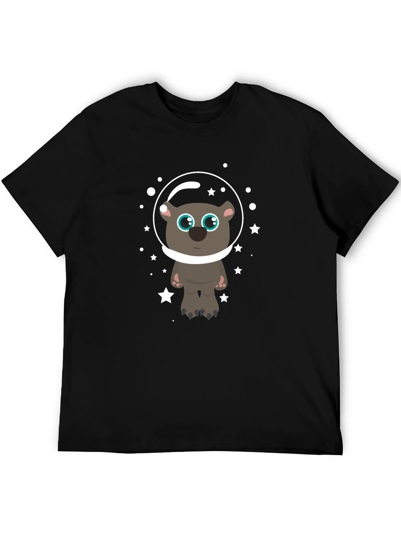 Bear Astronaut Graphic Tee - Cool Space Theme