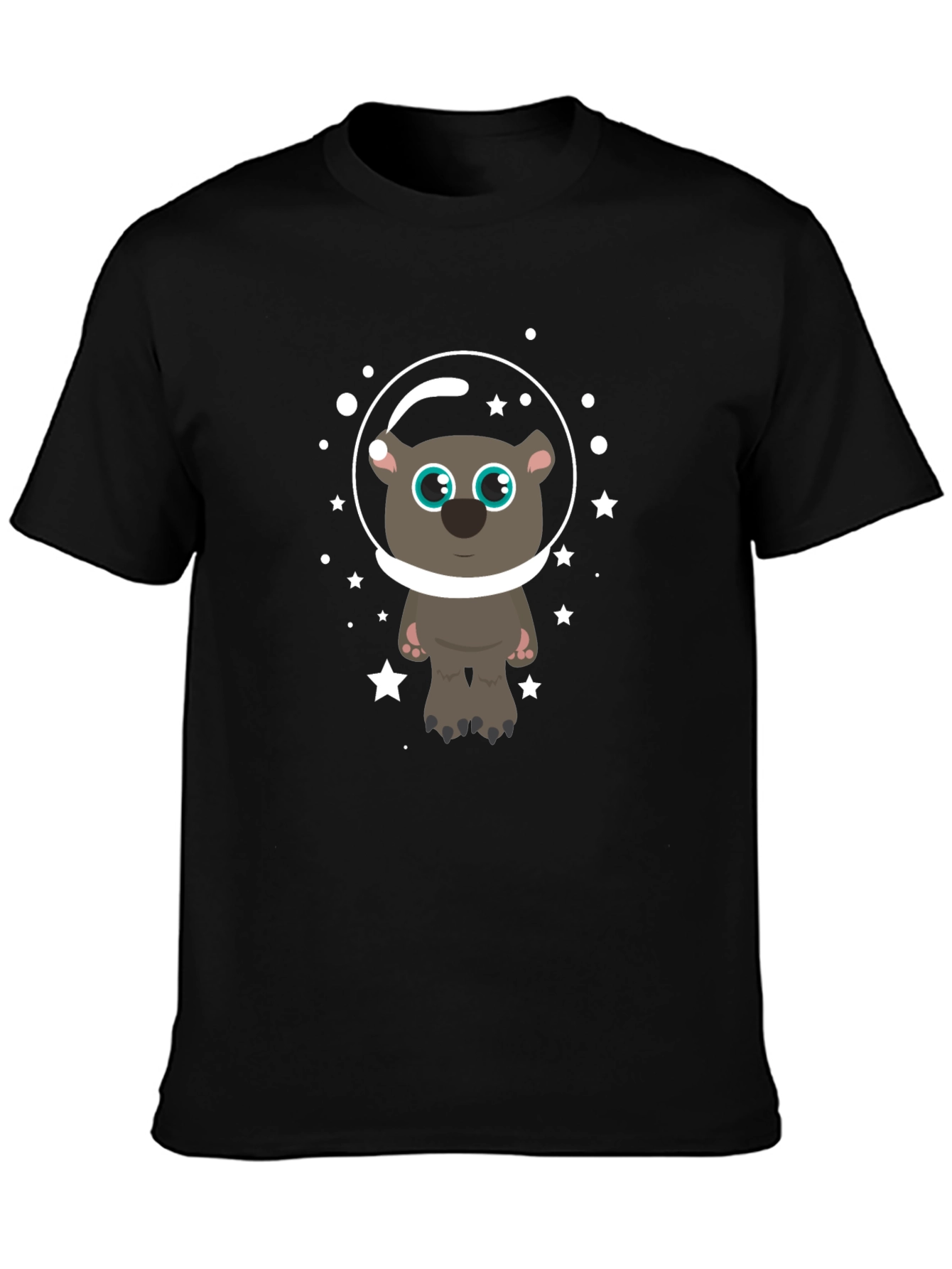 Bear Astronaut Graphic Tee - Cool Space Theme