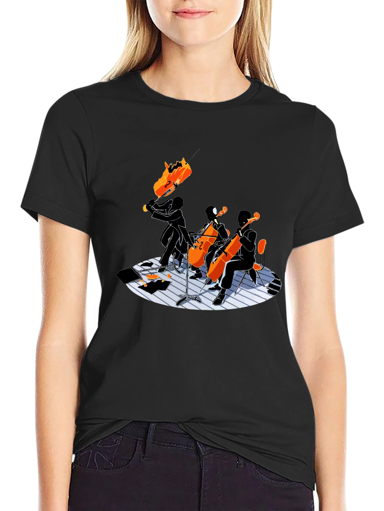 Cello Quartet Graphic Tee - Music Lovers Shirt