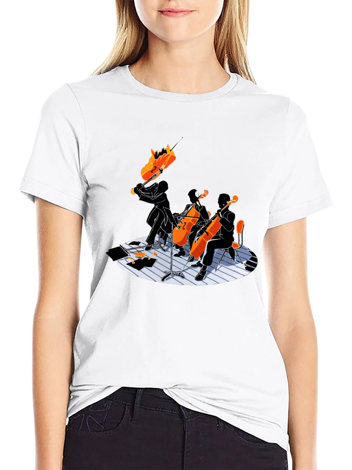 Cello Quartet Graphic Tee - Music Lovers Shirt