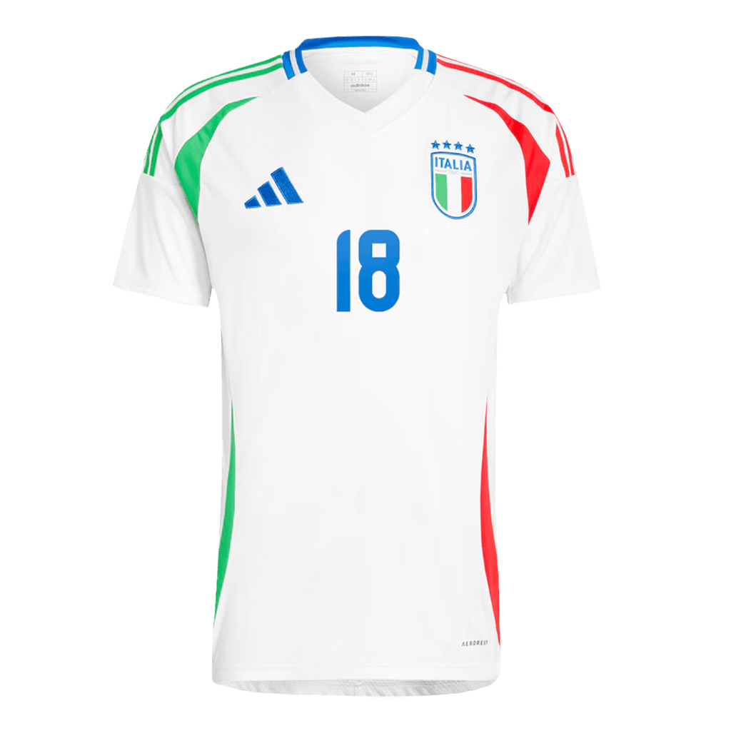 Nicolo Barella #18 Italy Away Jersey EURO 2024