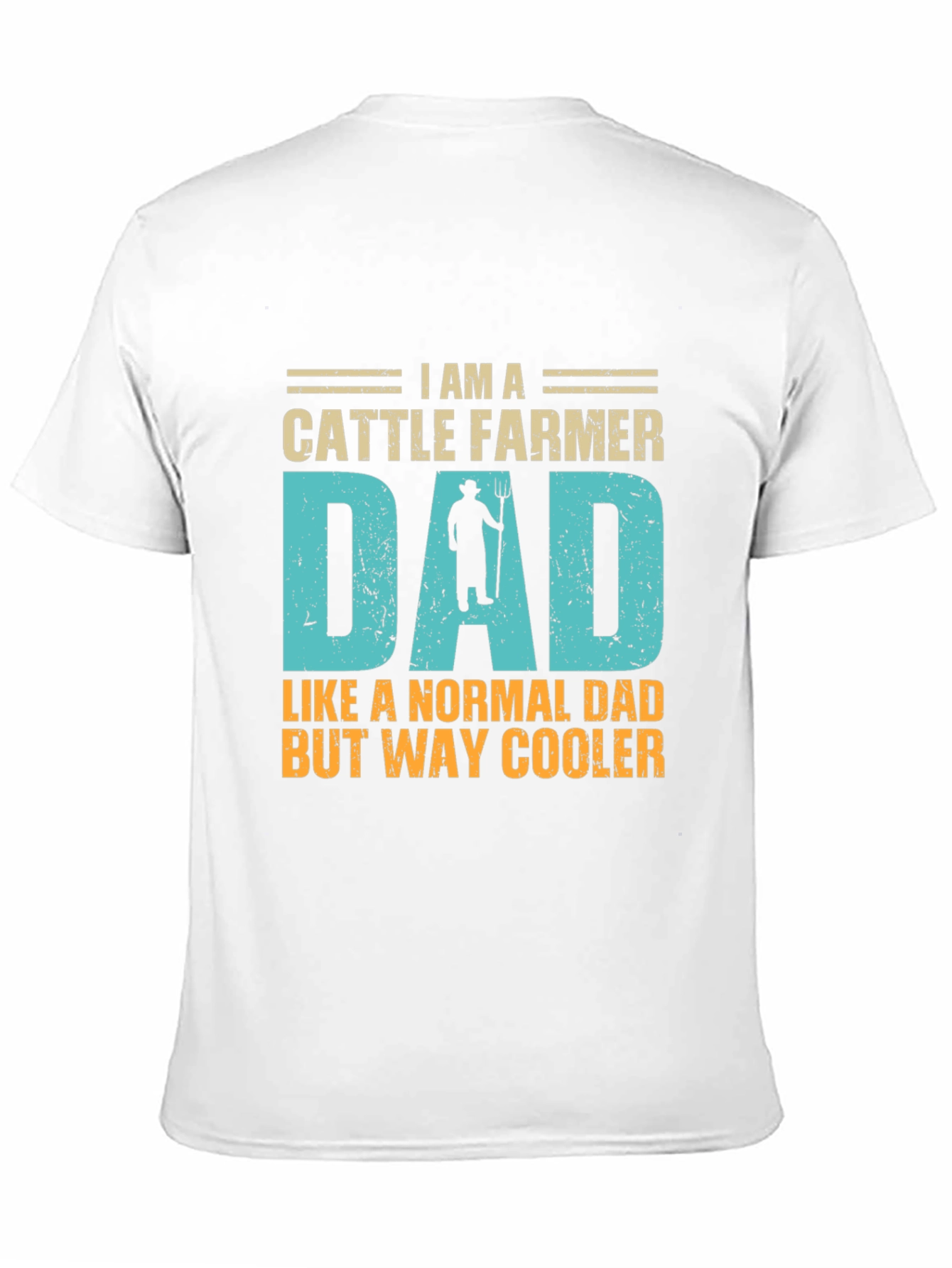 Cattle Farmer Dad T-Shirt - Cool Fathers Day Gift