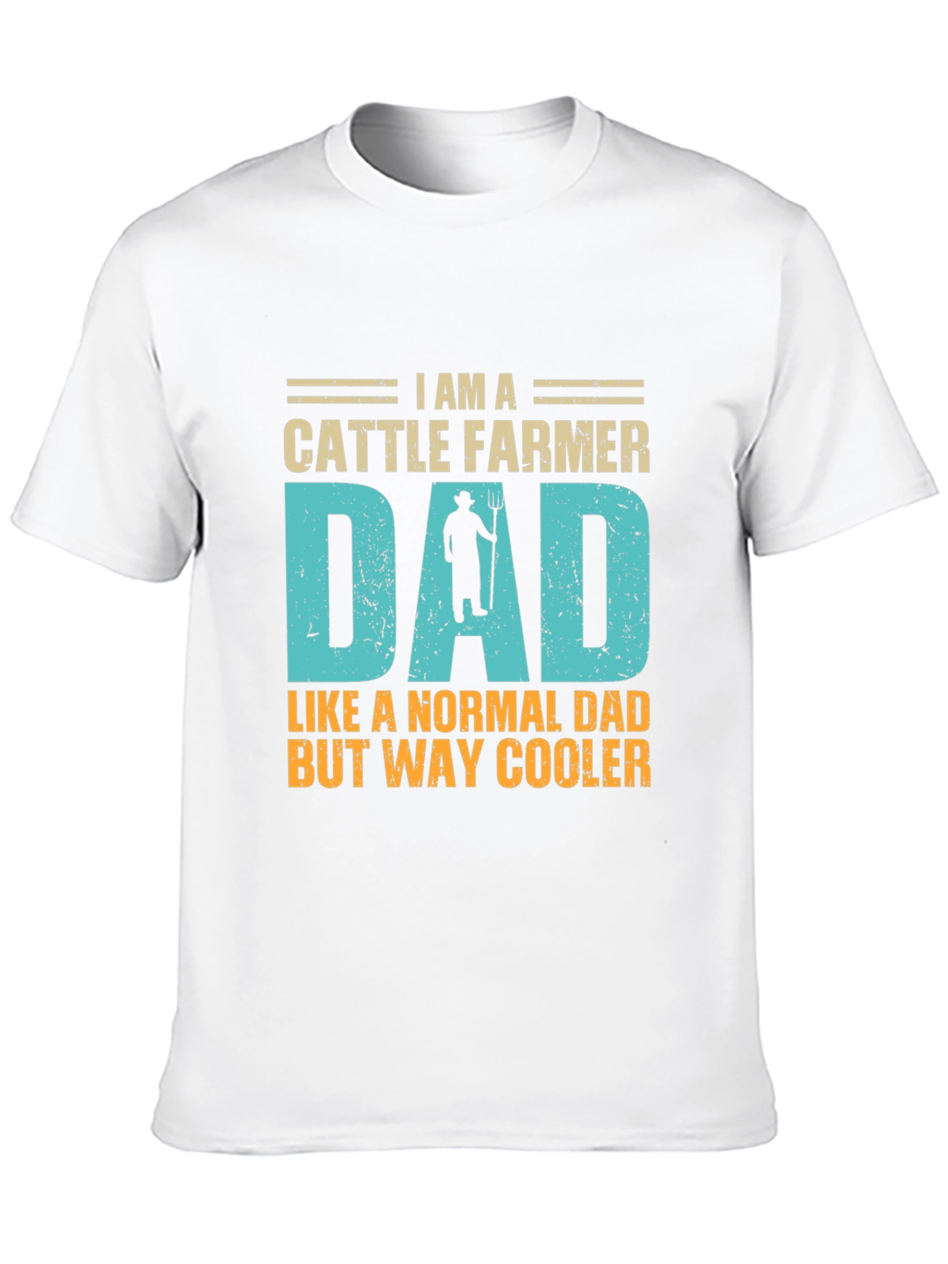 Cattle Farmer Dad T-Shirt - Cool Fathers Day Gift