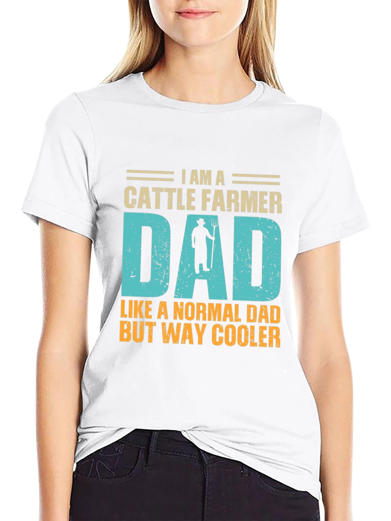 Cattle Farmer Dad T-Shirt - Cool Fathers Day Gift