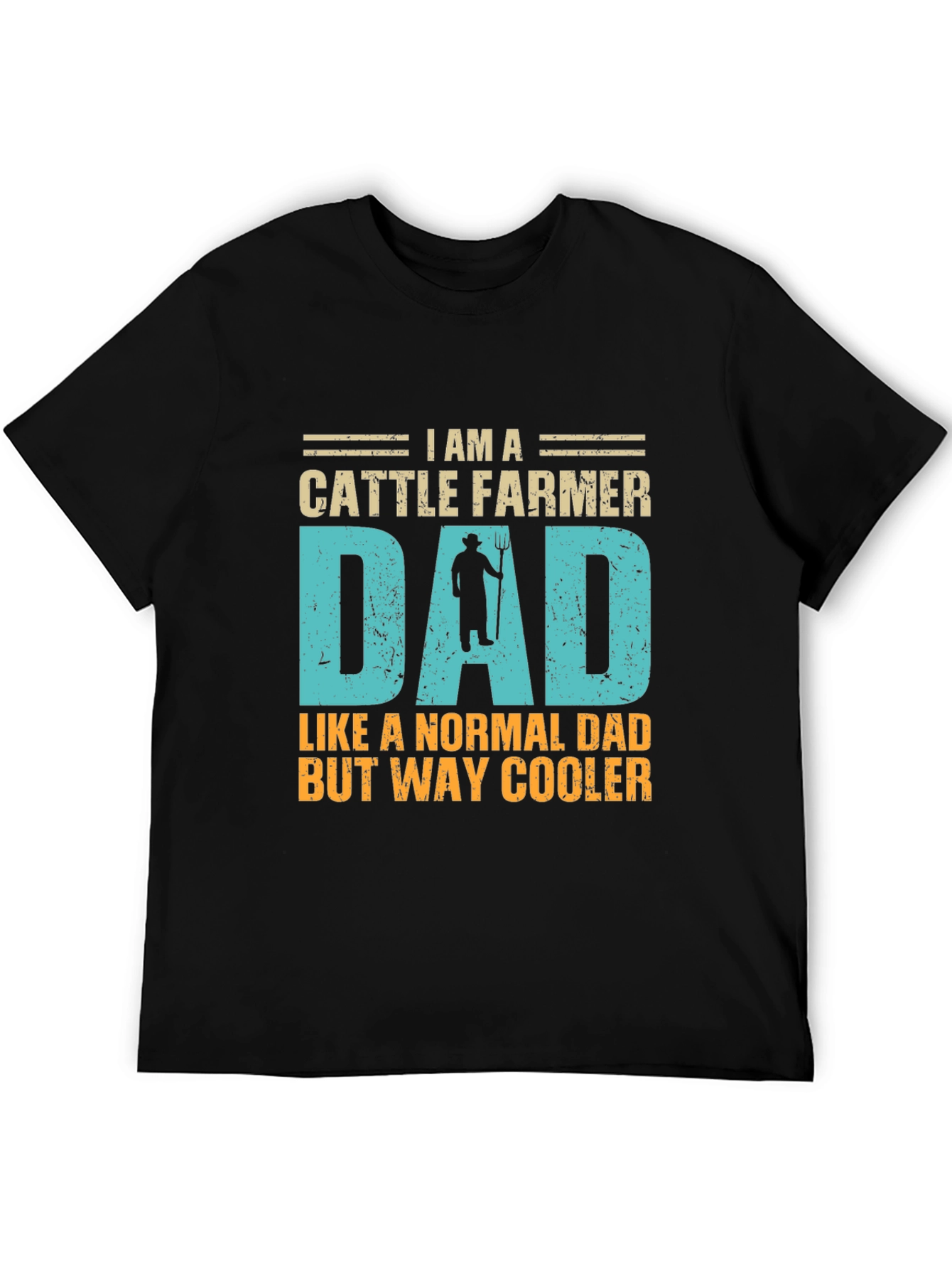 Cattle Farmer Dad T-Shirt - Cool Fathers Day Gift