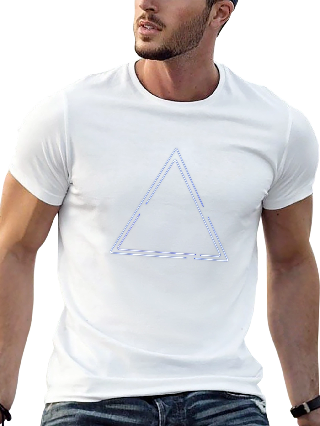 Neon Triangle Black T-Shirt