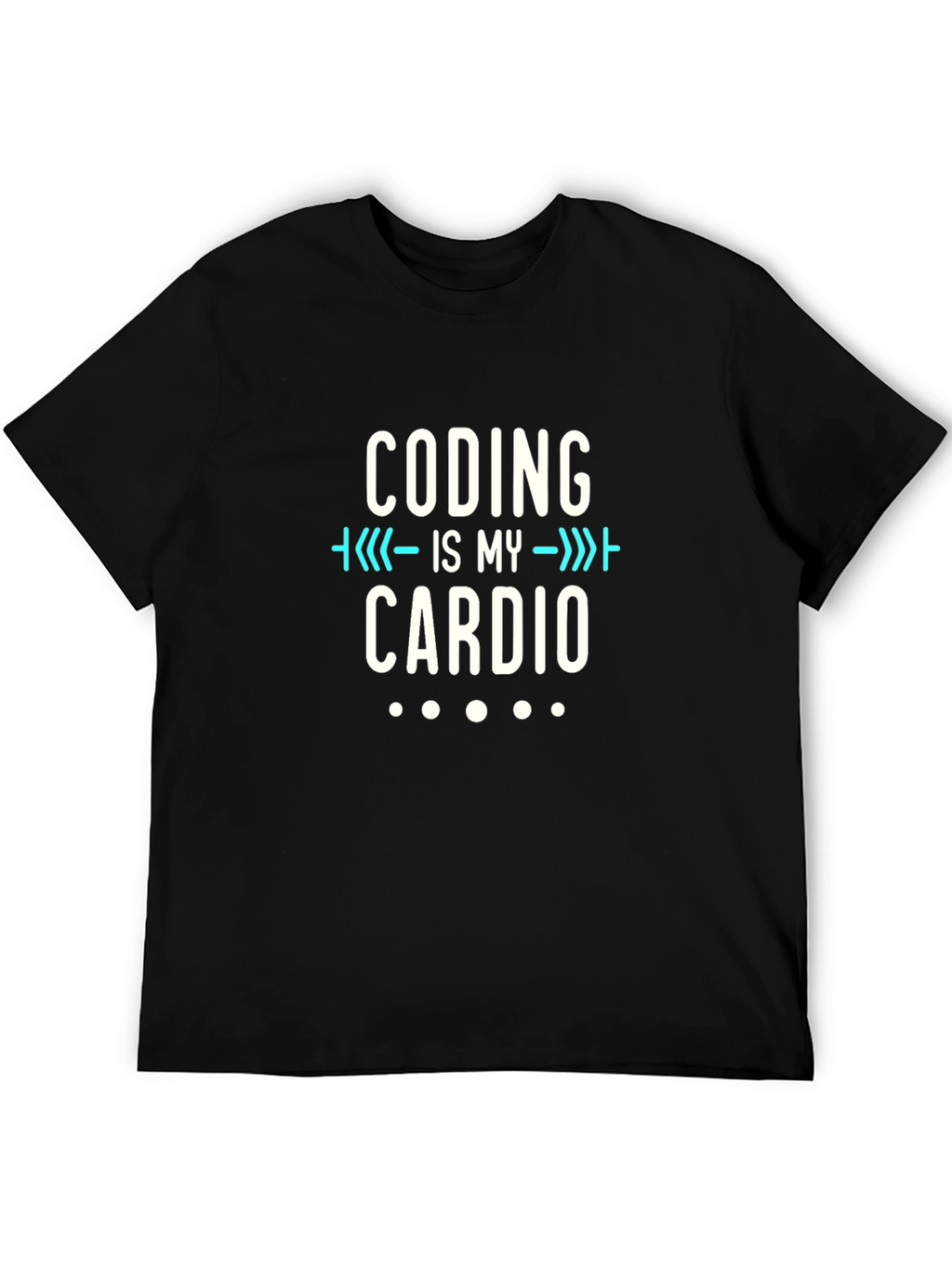 Coding is My Cardio Black T-Shirt