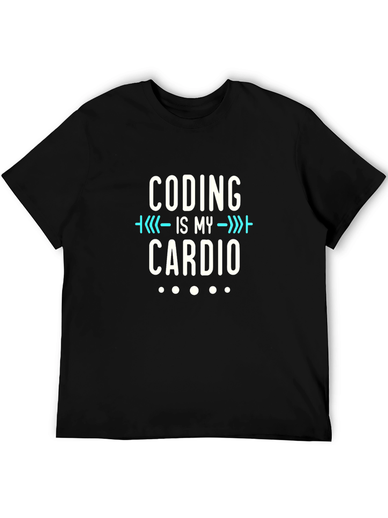 Coding is My Cardio Black T-Shirt