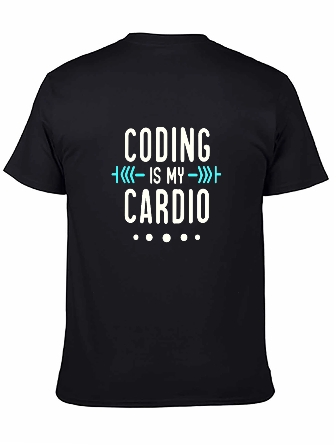 Coding is My Cardio Black T-Shirt