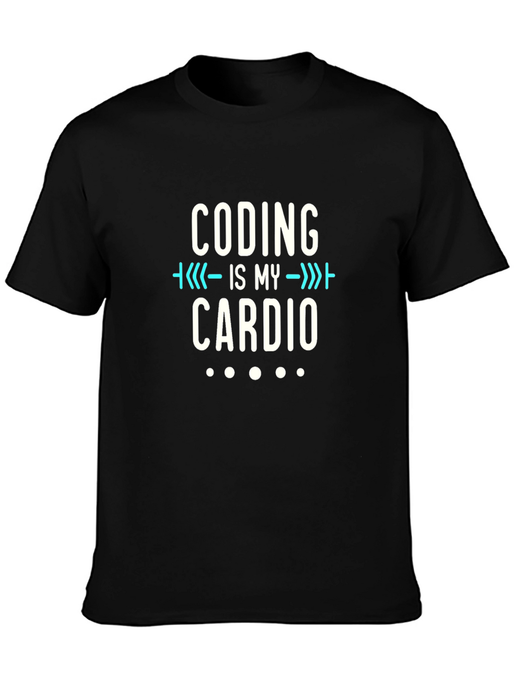 Coding is My Cardio Black T-Shirt