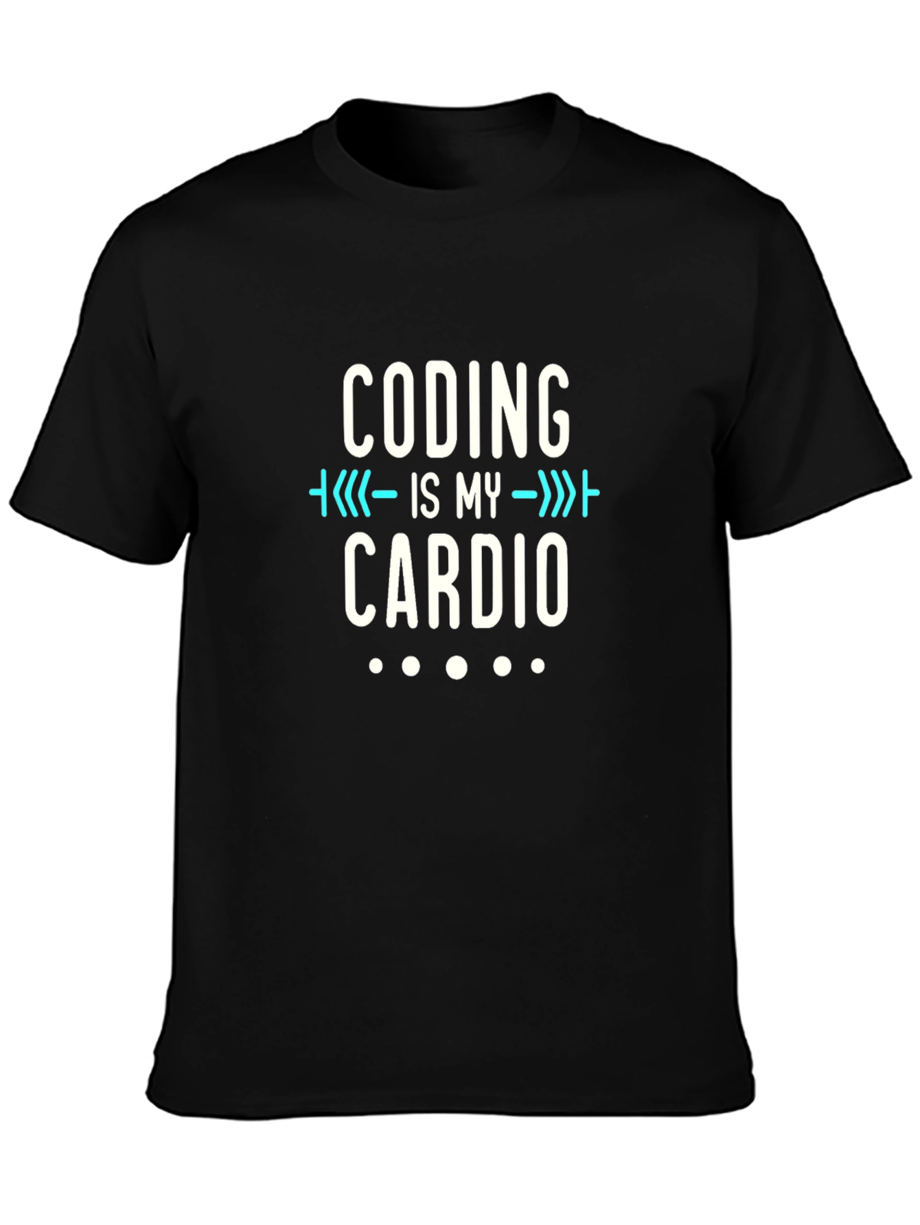 Coding is My Cardio Black T-Shirt