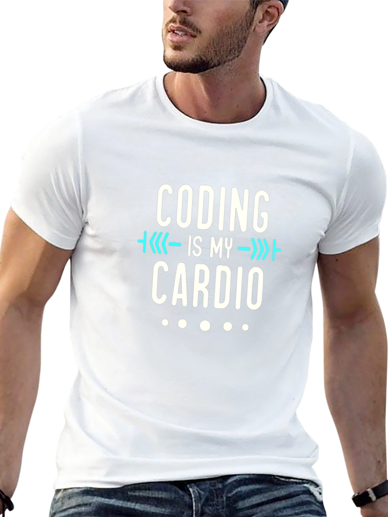 Coding is My Cardio Black T-Shirt