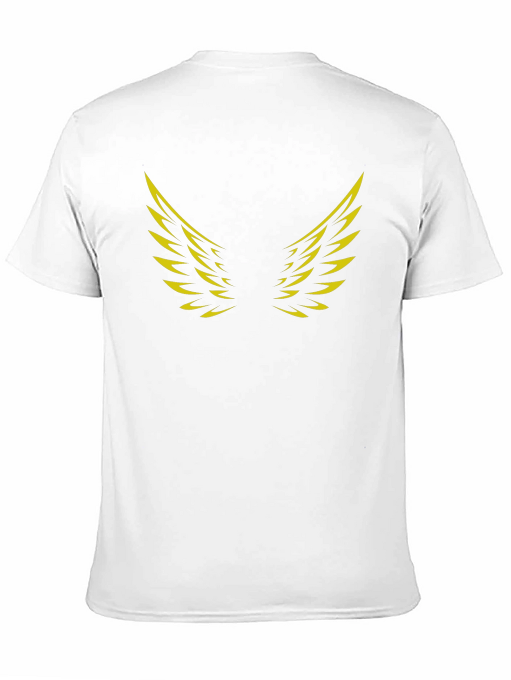 Black T-Shirt with Golden Wings Graphic