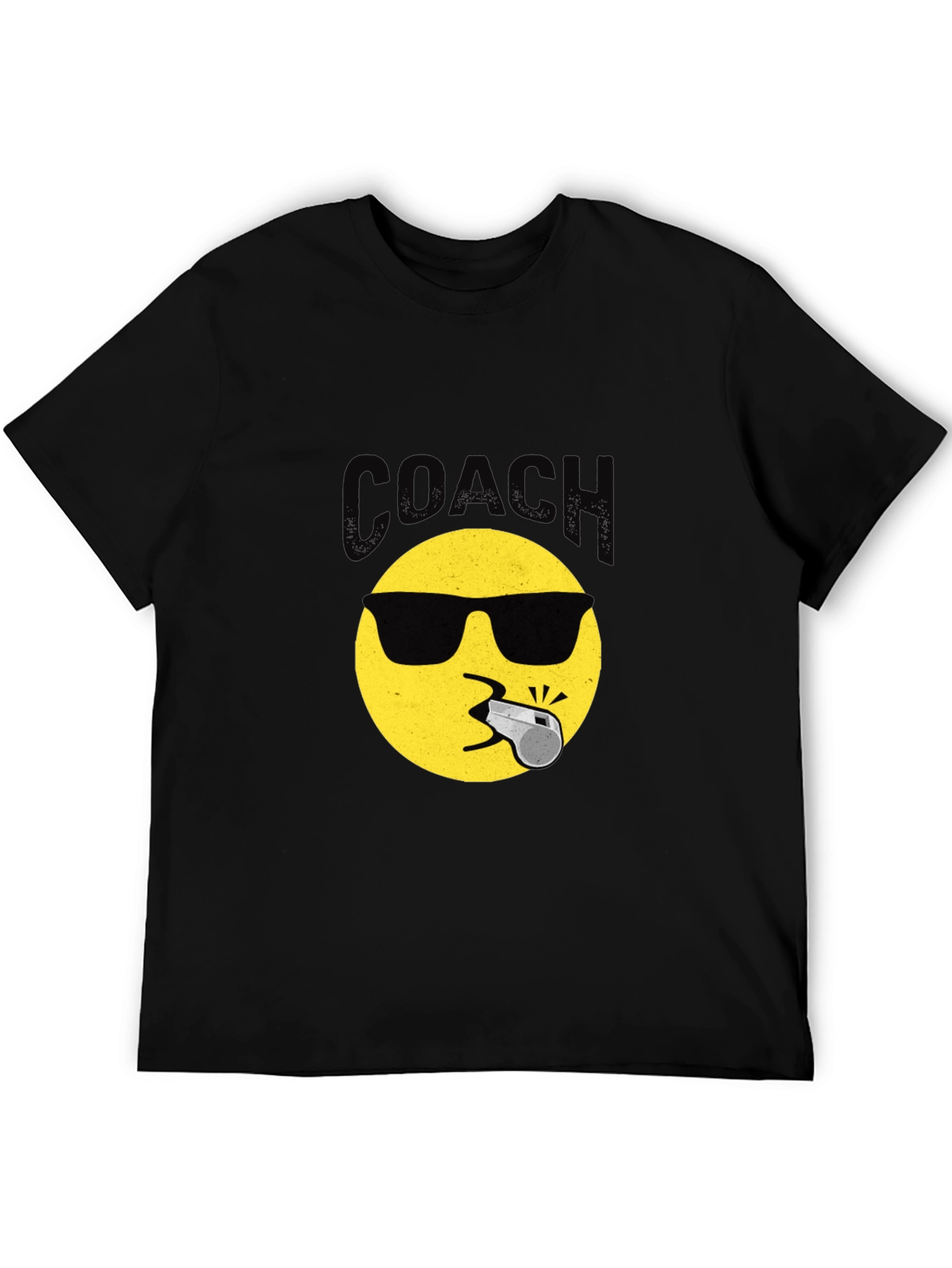 Cool Coach Emoji T-Shirt - Black Crew Neck Tee