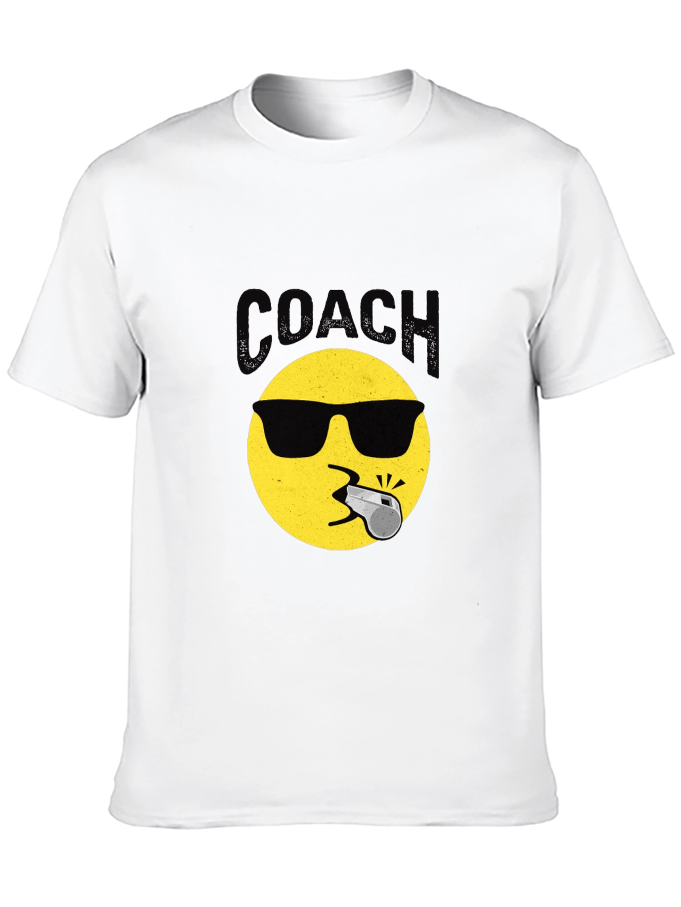 Cool Coach Emoji T-Shirt - Black Crew Neck Tee