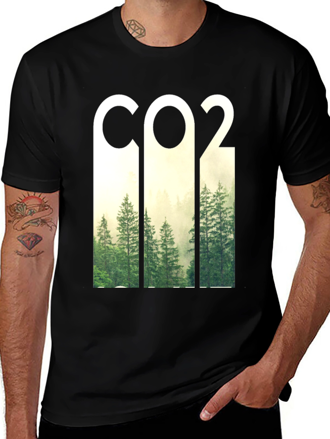 CO2 Forest Graphic T-Shirt - Nature & Science Tee