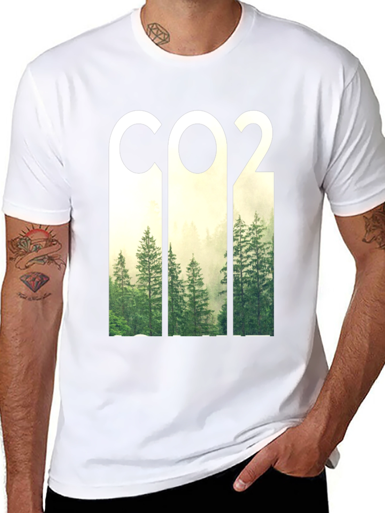 CO2 Forest Graphic T-Shirt - Nature & Science Tee