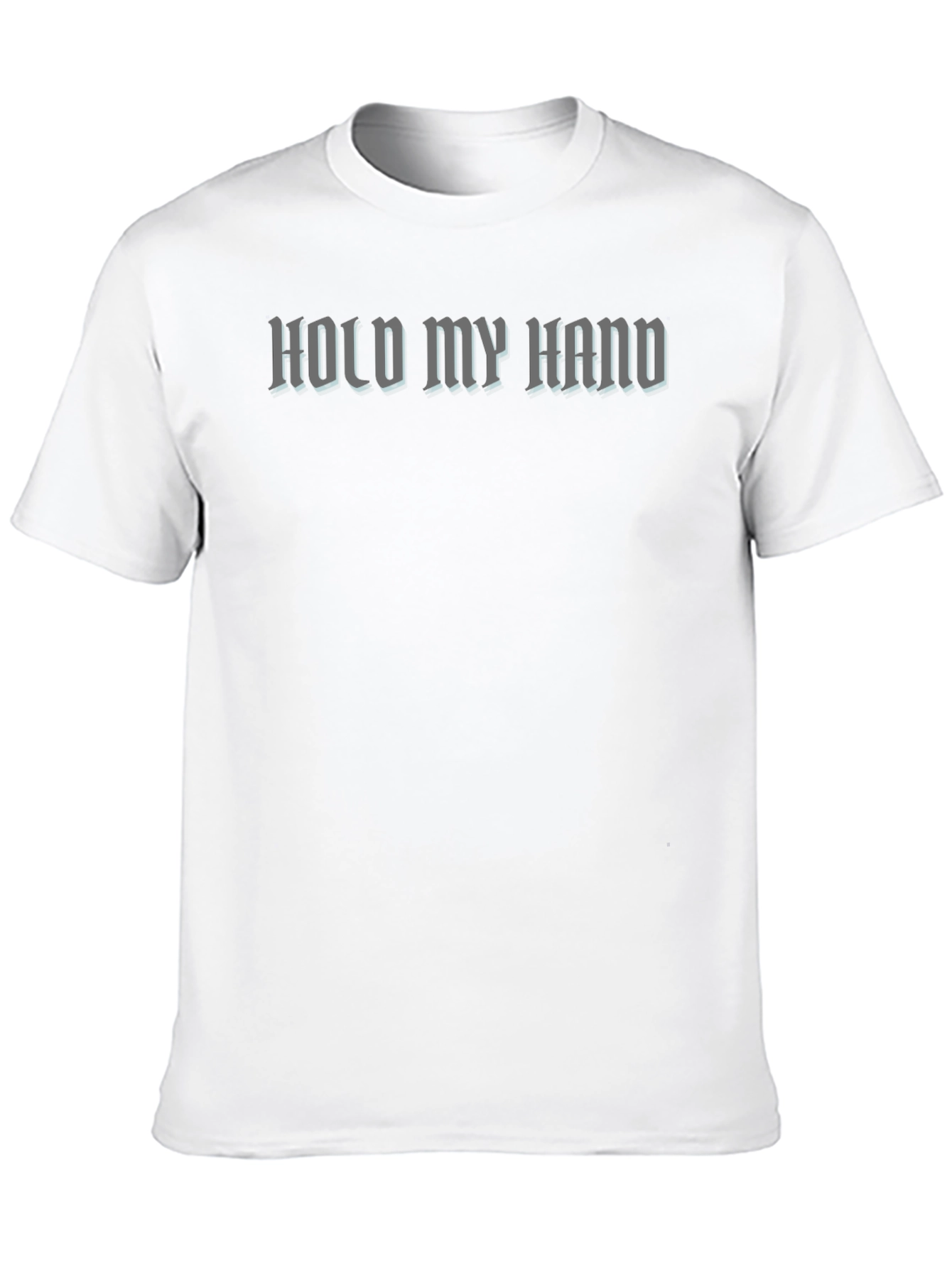 Hold My Hand Graphic Tee - Black Cotton T-Shirt