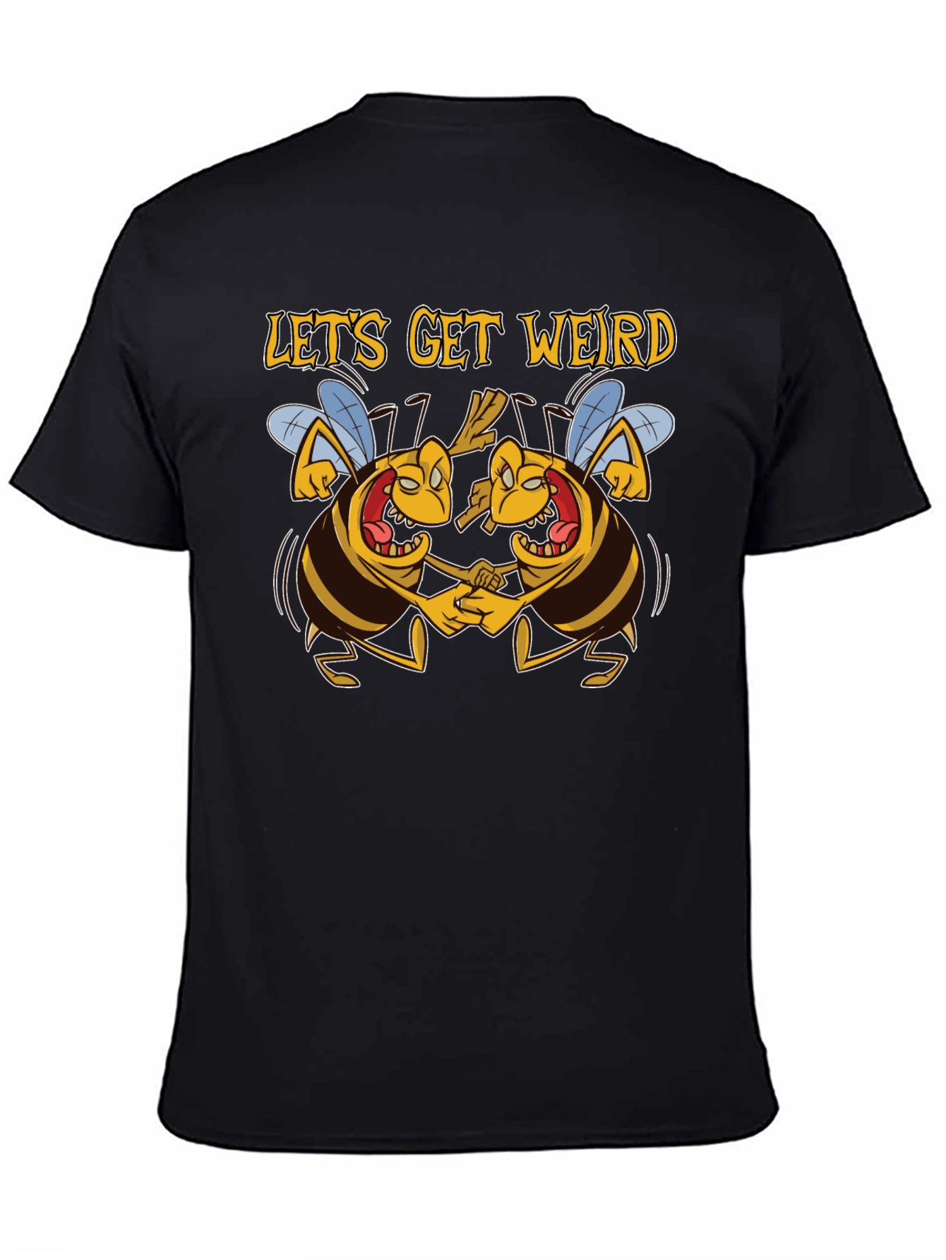 Lets Get Weird Funny Dancing Bees Graphic T-Shirt