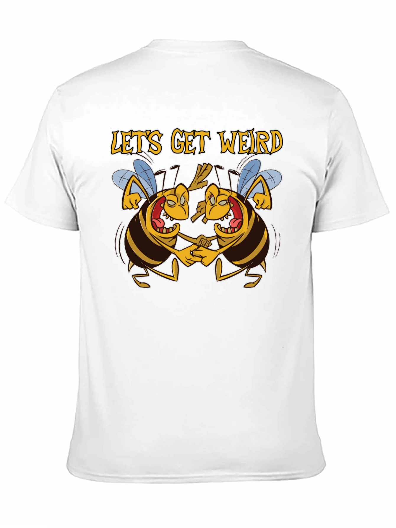 Lets Get Weird Funny Dancing Bees Graphic T-Shirt