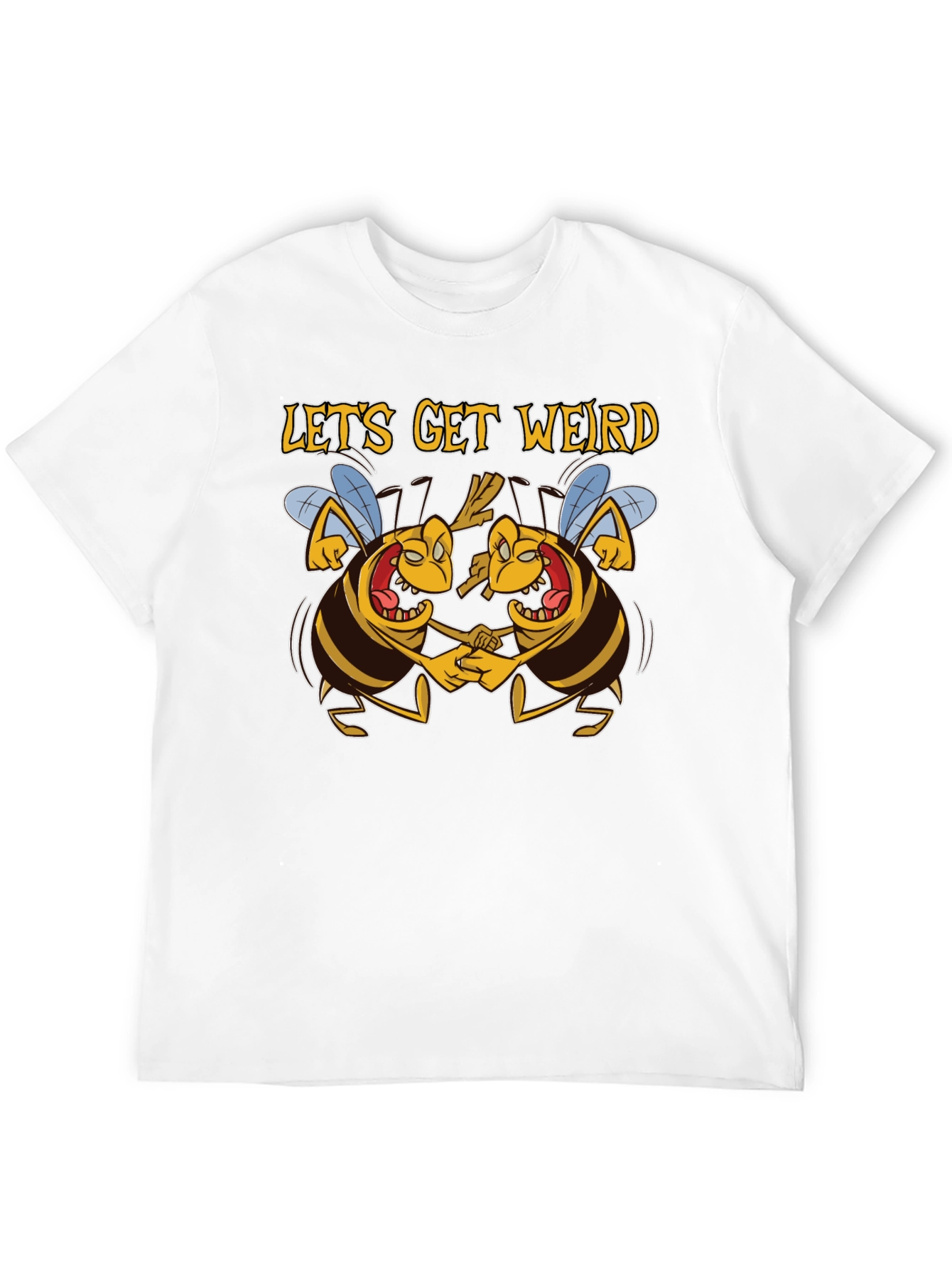 Lets Get Weird Funny Dancing Bees Graphic T-Shirt