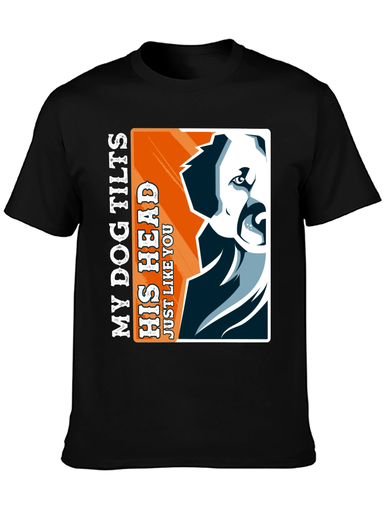 Dog Tilts Head Graphic Tee - Unisex Casual Top