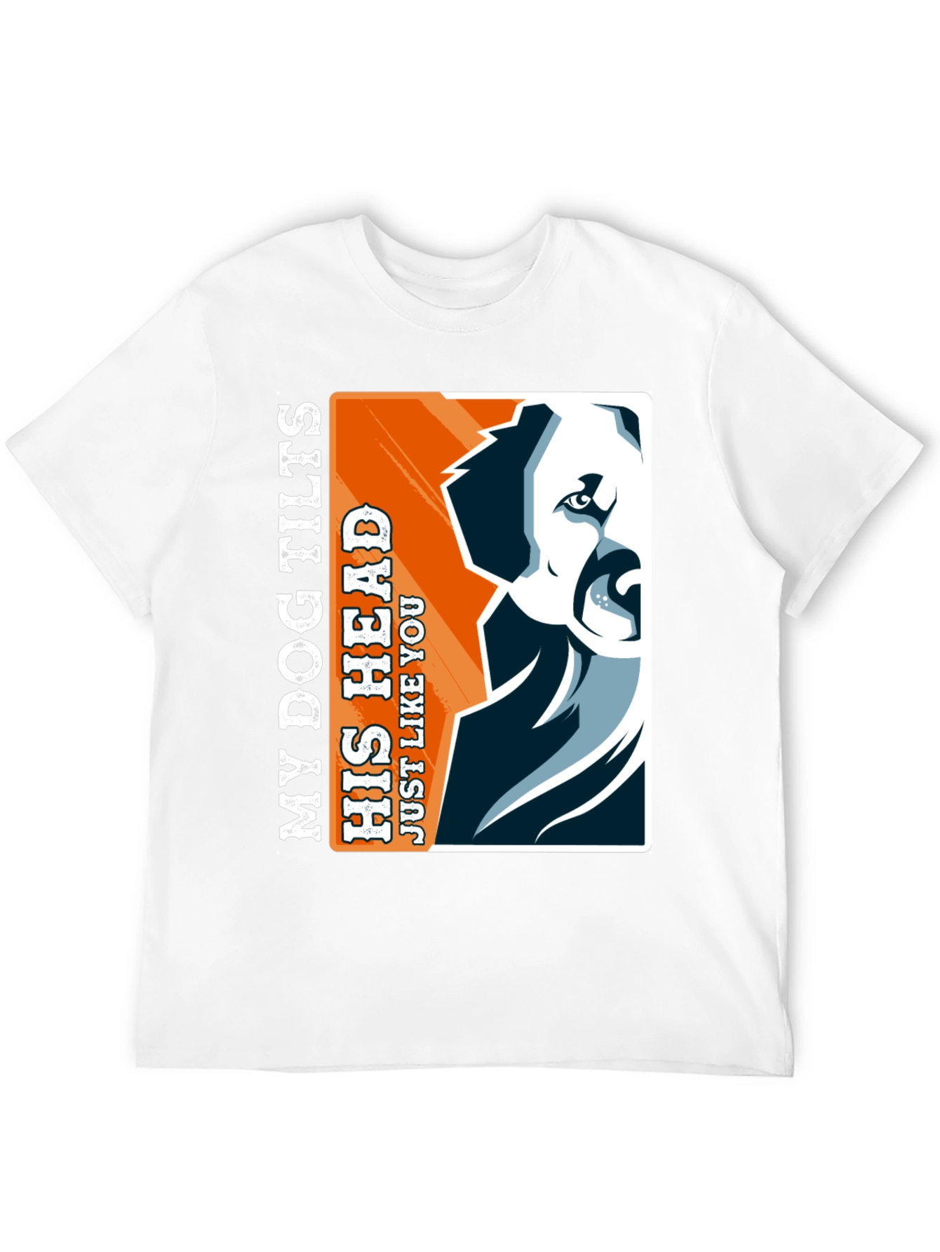 Dog Tilts Head Graphic Tee - Unisex Casual Top