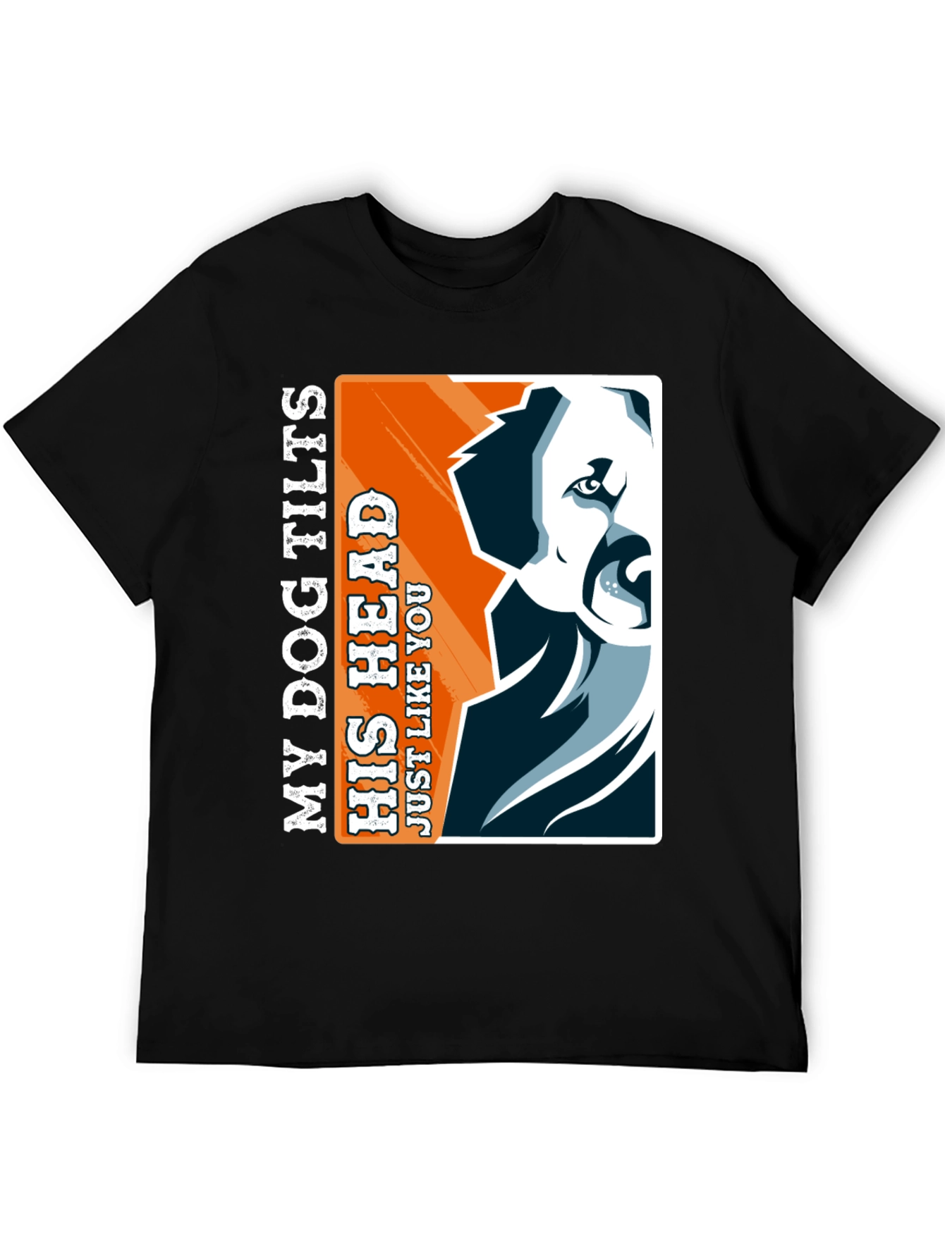 Dog Tilts Head Graphic Tee - Unisex Casual Top