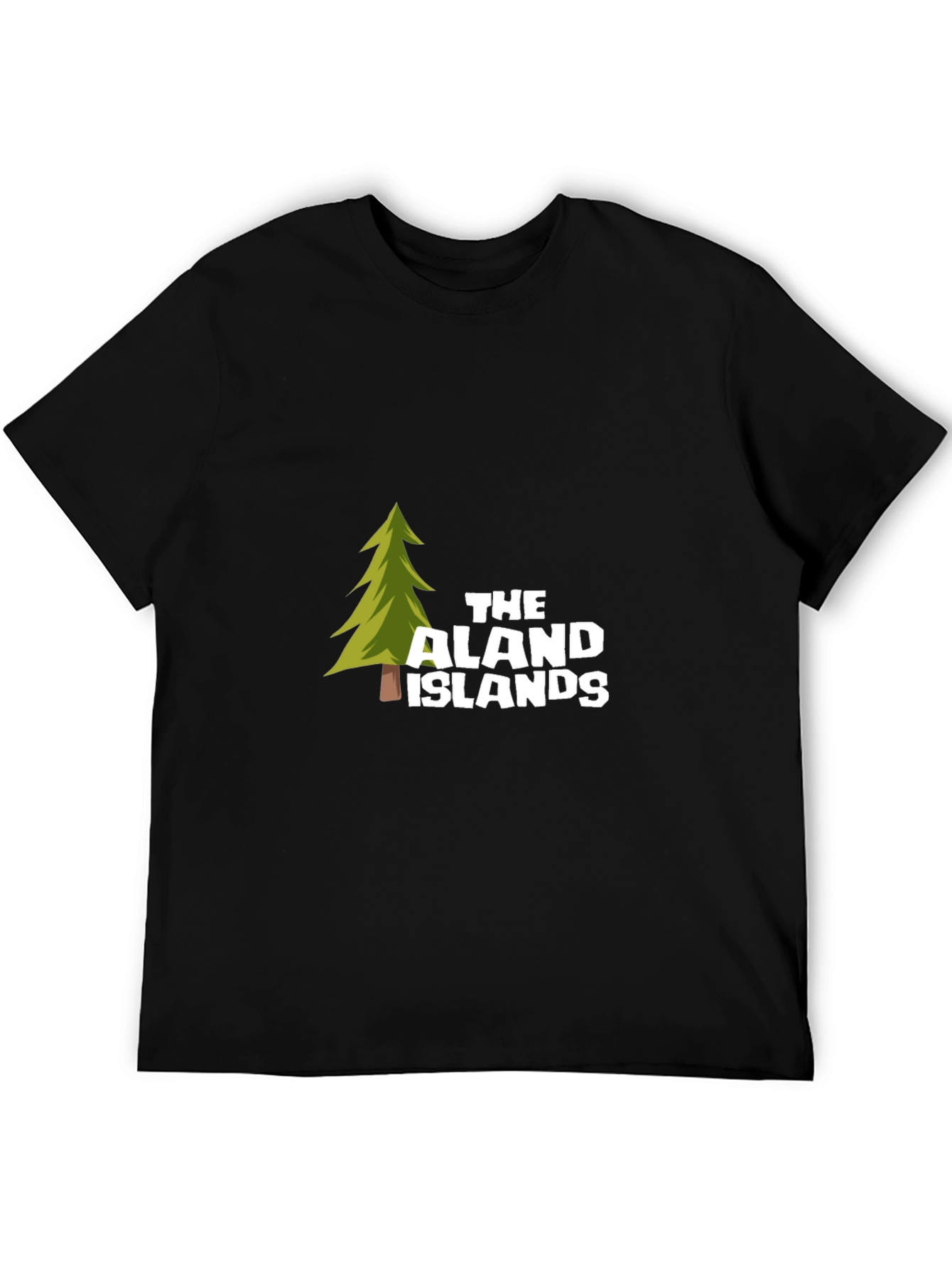 The Aland Islands Graphic Tee - Black Cotton Blend