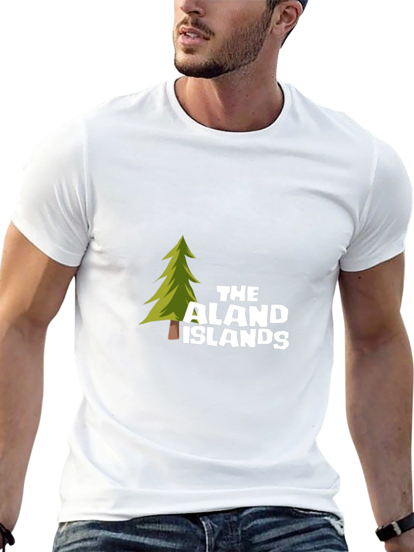 The Aland Islands Graphic Tee - Black Cotton Blend