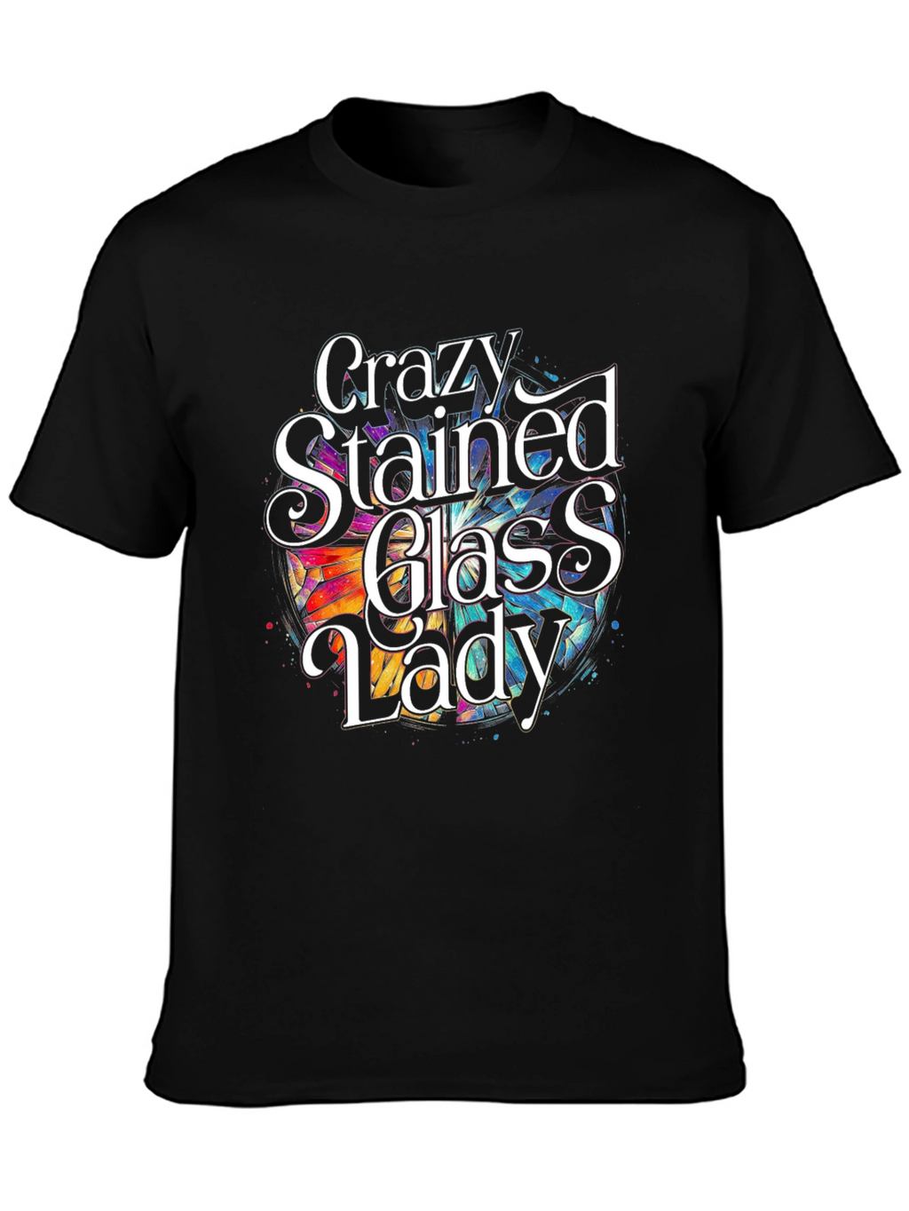 Crazy Stained Glass Lady T-Shirt