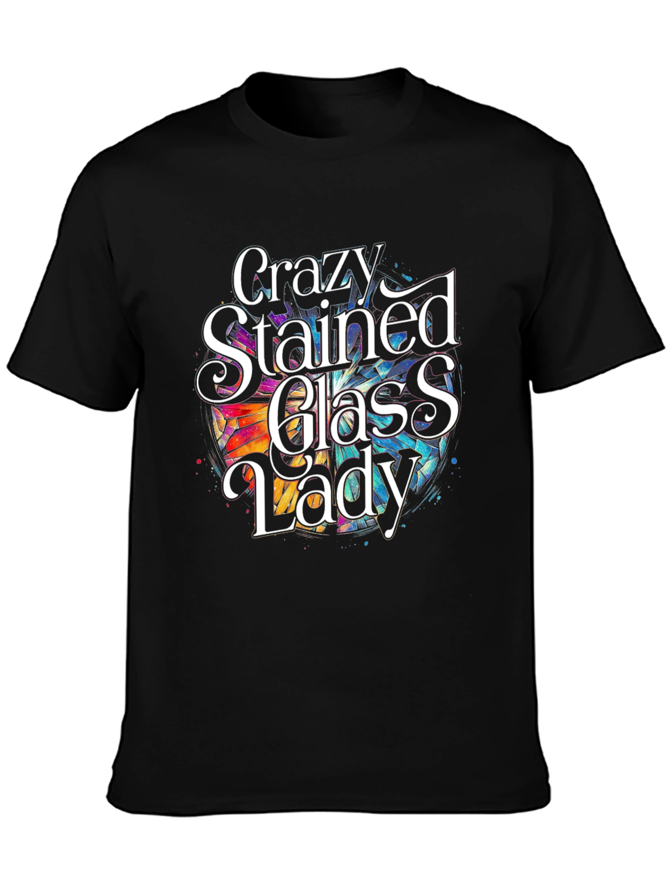 Crazy Stained Glass Lady T-Shirt