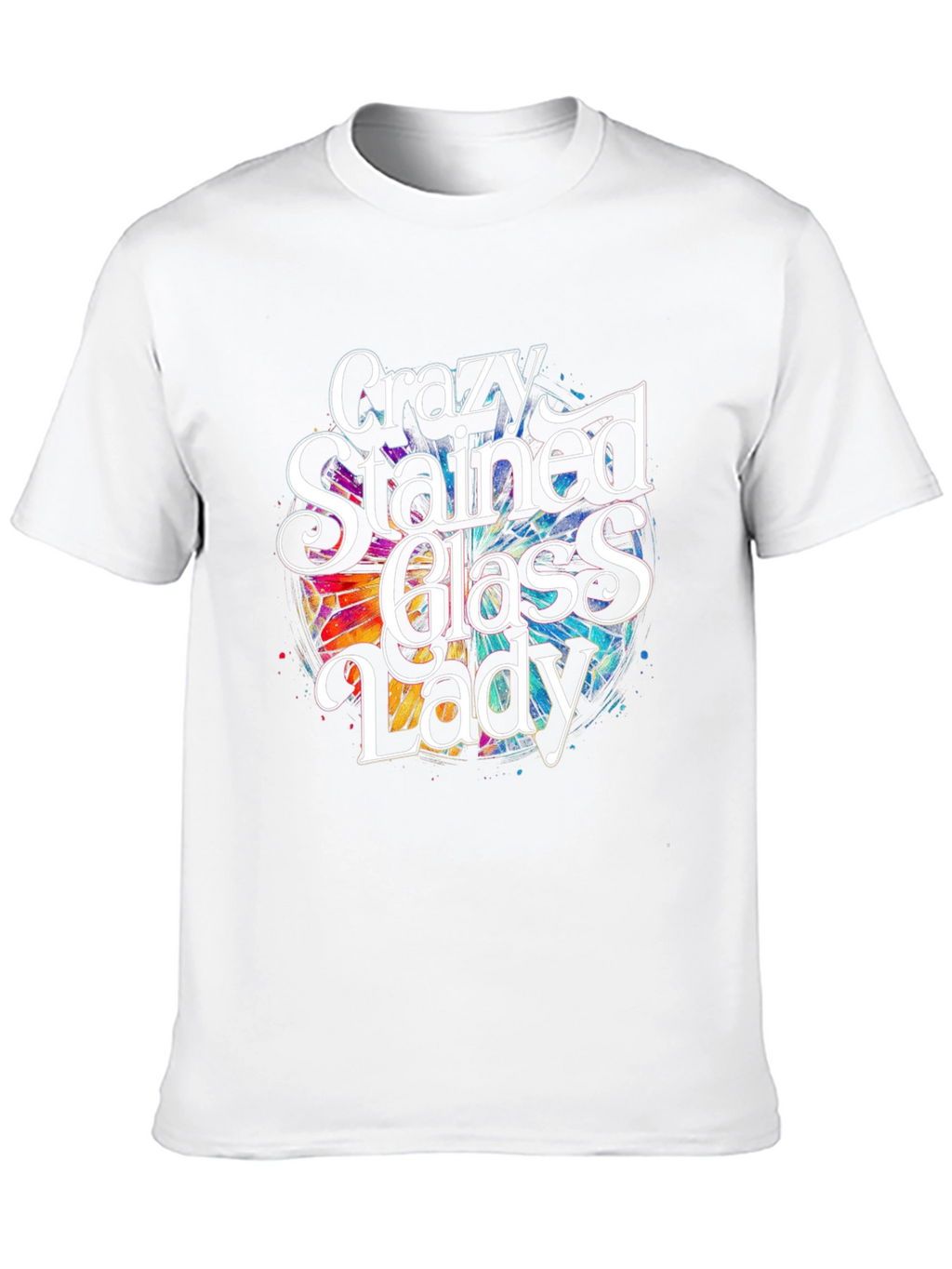 Crazy Stained Glass Lady T-Shirt