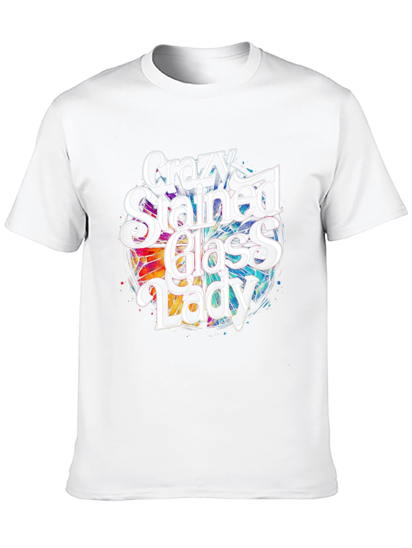 Crazy Stained Glass Lady T-Shirt