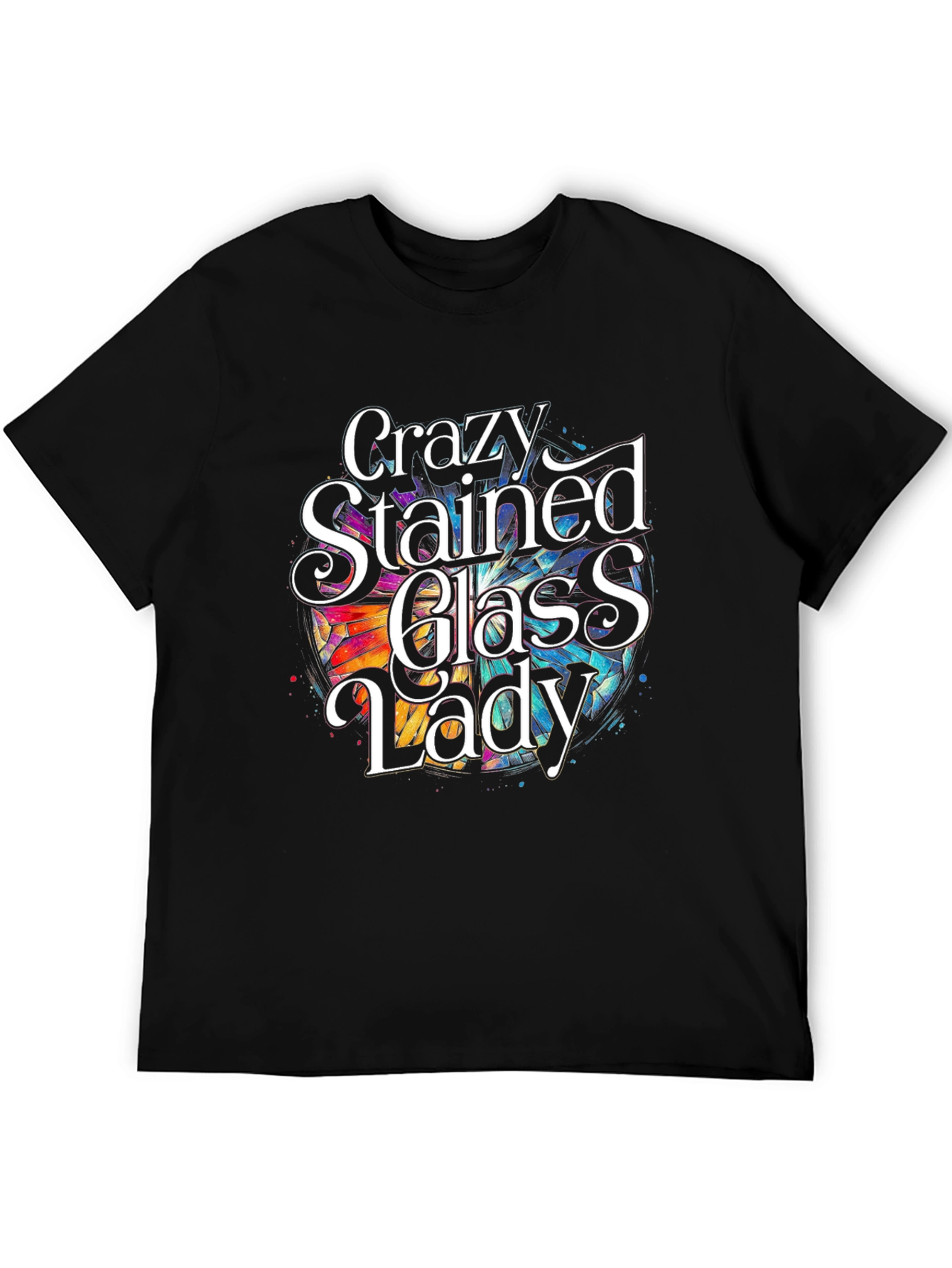 Crazy Stained Glass Lady T-Shirt