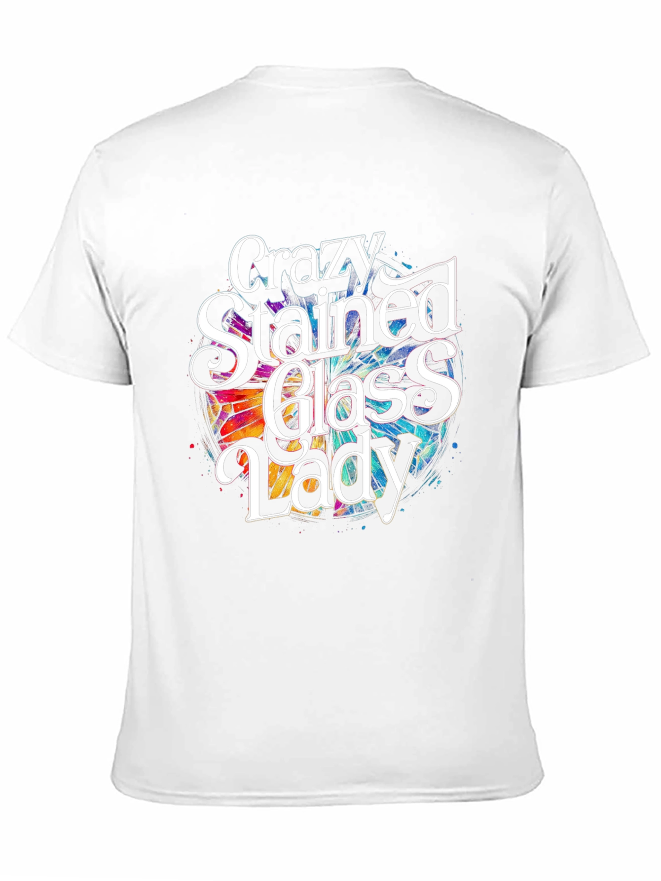Crazy Stained Glass Lady T-Shirt