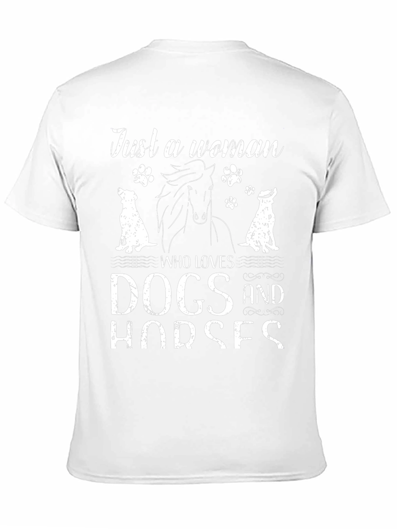 Dog & Horse Lover T-Shirt - Just a Woman