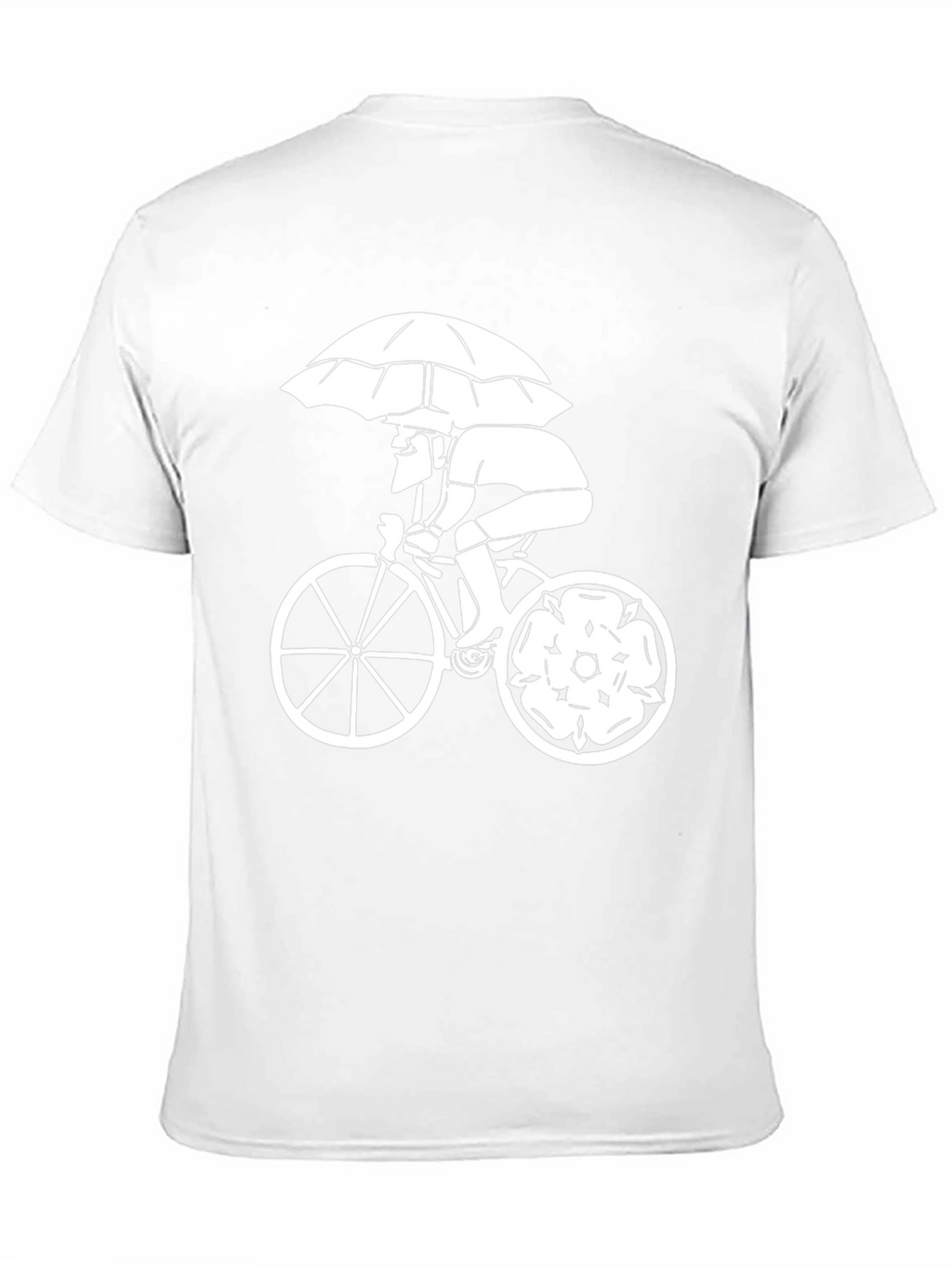 Black T-Shirt with Cyclist Print