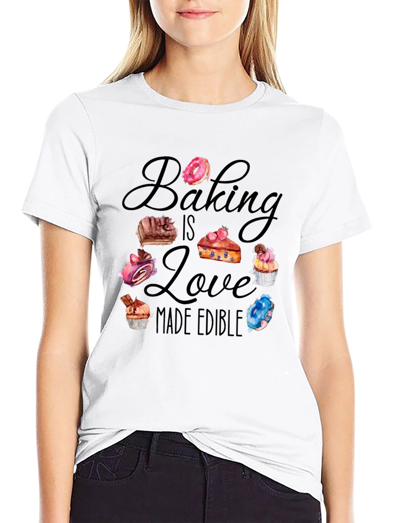 Baking is Love Made Edible Black T-Shirt